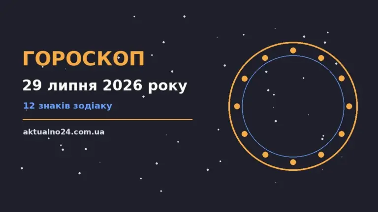Зодіакальний круг на фоні ранкового неба, гороскоп на 29 липня 2026 року