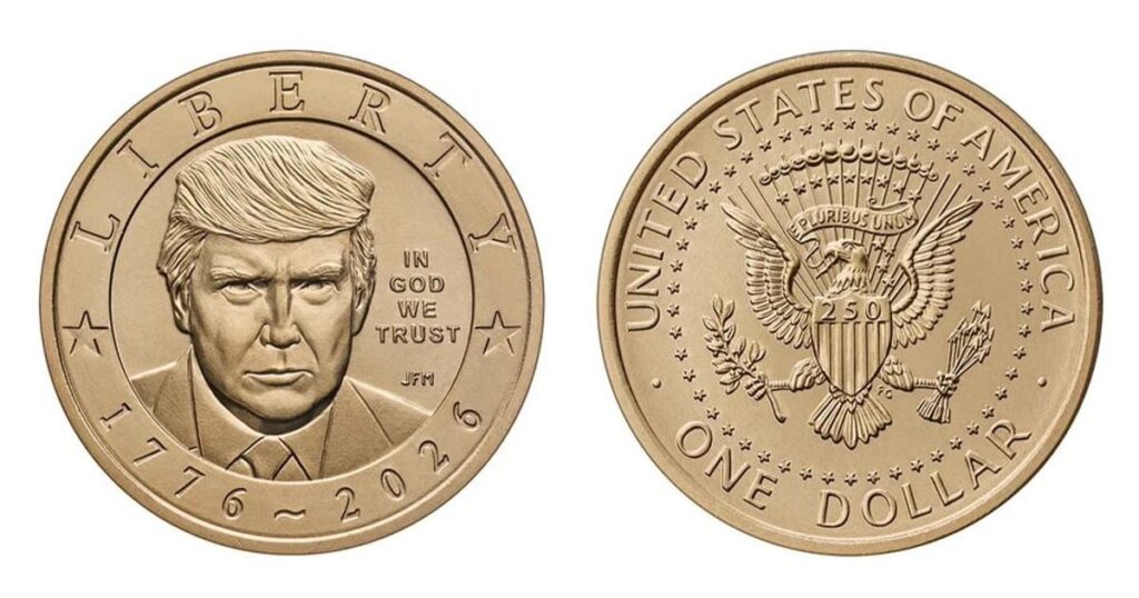 Дизайн монети із зображенням Дональда Трампа