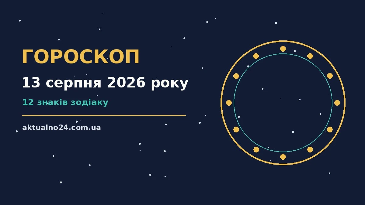 Гороскоп на 13 серпня 2026 року: поради для кожного знака для грошей і кохання