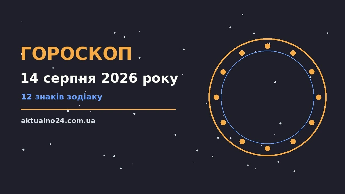 Гороскоп на 14 серпня 2026 року: поради для кожного знака для грошей і кохання