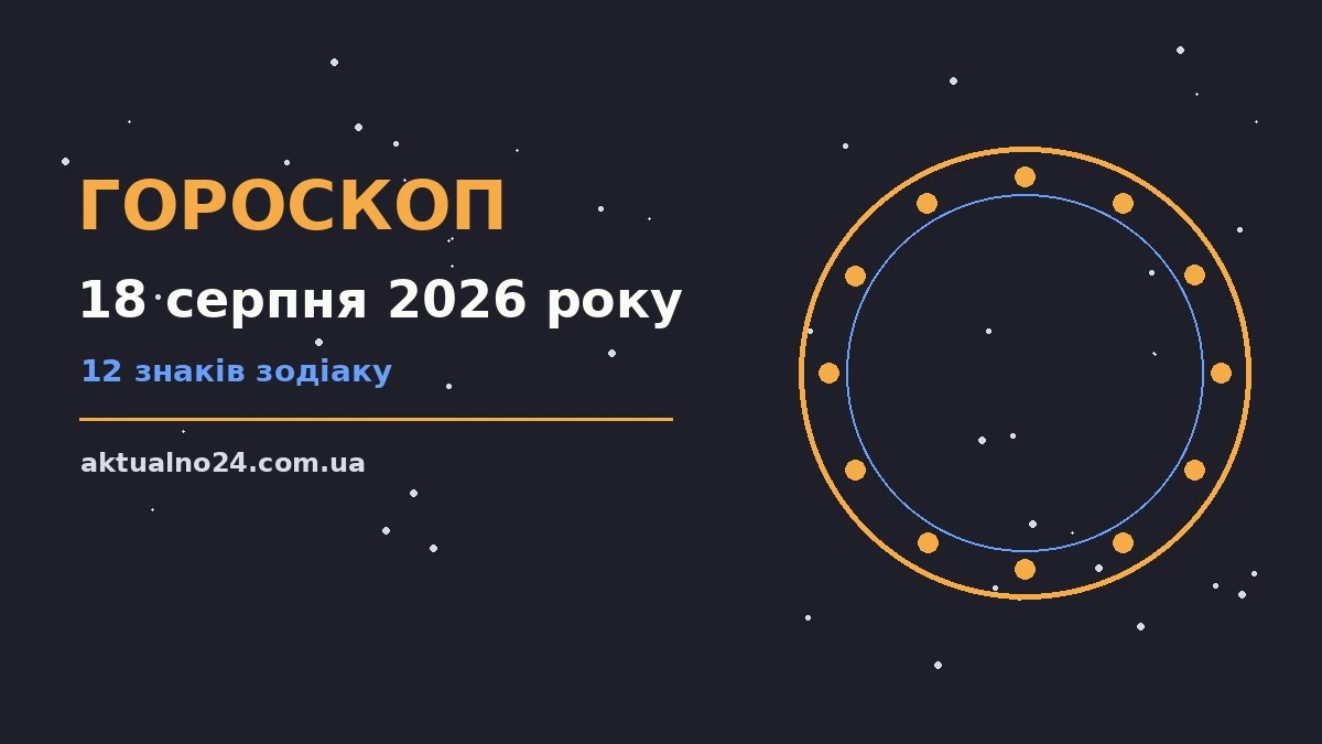 Гороскоп на 18 серпня 2026 року: поради для кожного знака для грошей і кохання