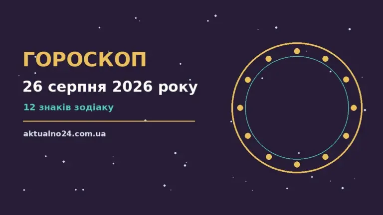 Зоряне небо над містом у серпневий вечір як символ щоденного гороскопу на 26 серпня 2026 року