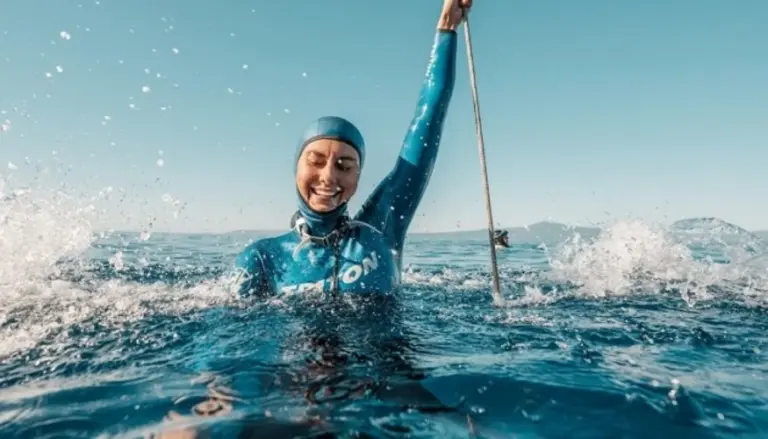 Катерина Садурська — українська фрідайверка, чемпіонка світу-2026 з фрідайвінгу в дисципліні CWT (фото CMAS-World Underwater