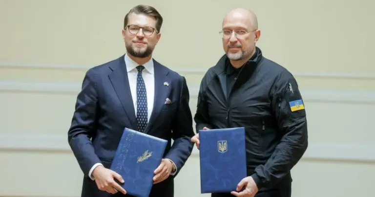 Міністр енергетики України Денис Шмигаль разом з міністром енергетики Литви Лукасом Савіцкасом (фото Міненерго України)