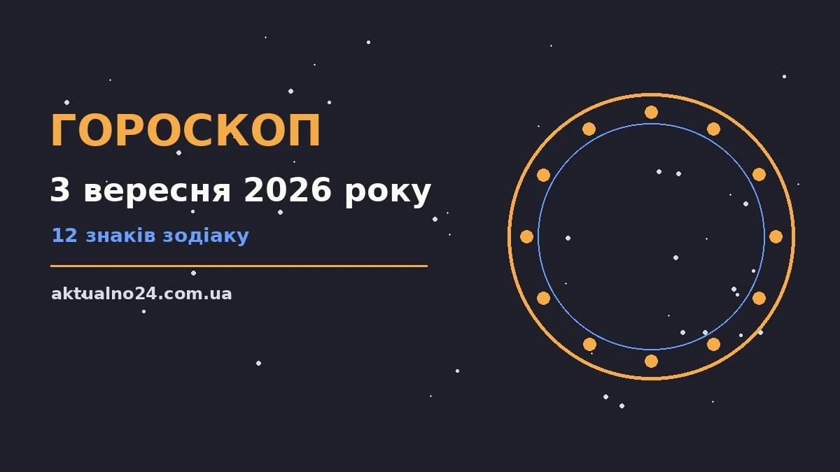 Гороскоп на 3 вересня 2026 року: поради для кожного знака для грошей і кохання